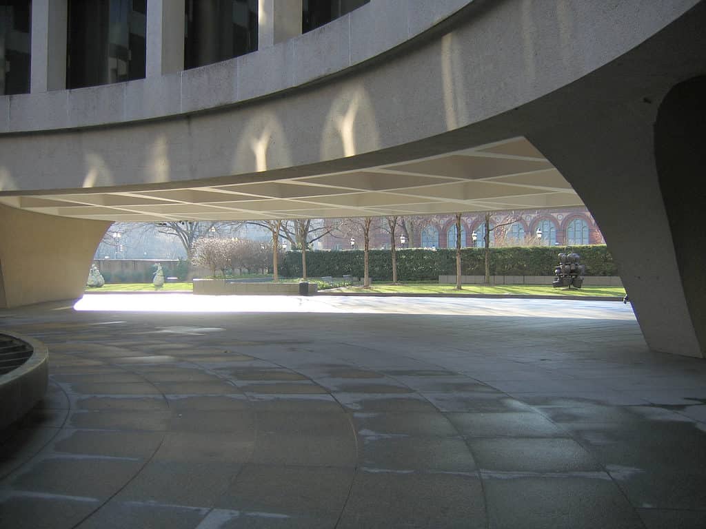 Looking out from center of Hirshhorn Museum into the Garden
, Washington, D.C.