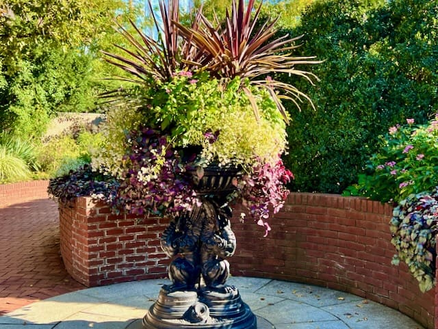 Mary Livingston Ripley Garden, Washington DC Urn with Plants