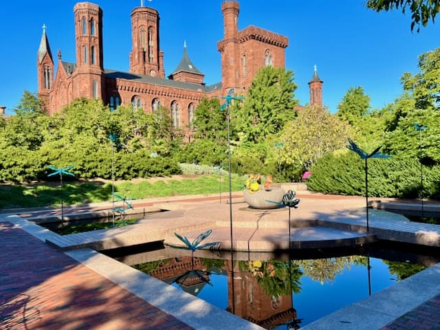 Reflections in the Moongate Garden at the Enid A. Haupt Smithsonian Garden Washington D.C.