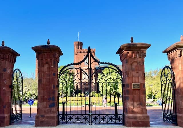 Renwick gates entrance to the Enid A. Haupt Smithsonian Garden Washington DC