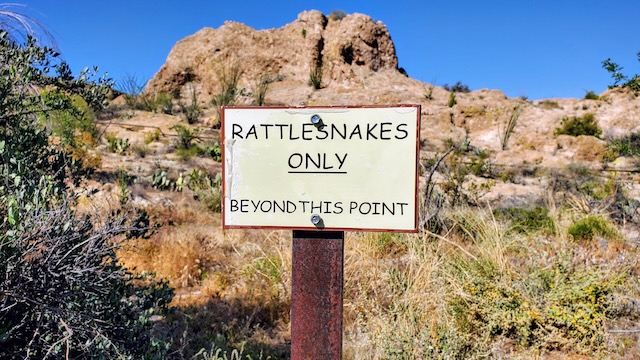 Boyce Thompson Arboretum and Botanical Garden, "Beware of Rattlesnakes", Arizona