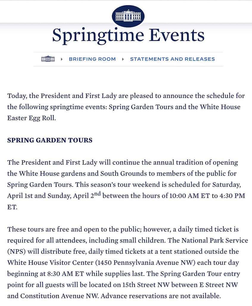 white house garden tour october 2023