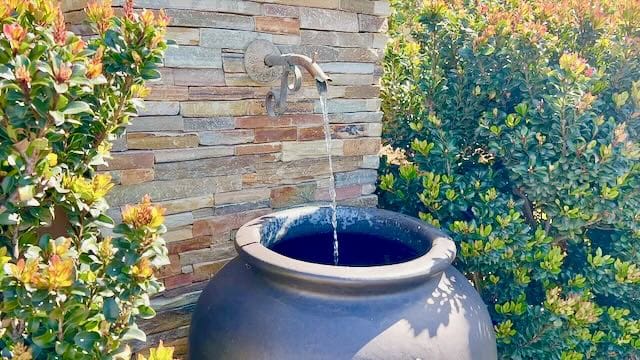 Fountain in the carlsbad flower fields wedding area