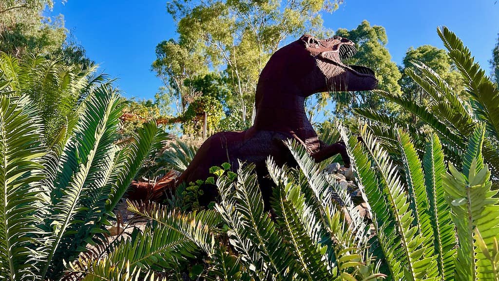 Dinosaur in Cycads Alta Vista Botanical Gardens